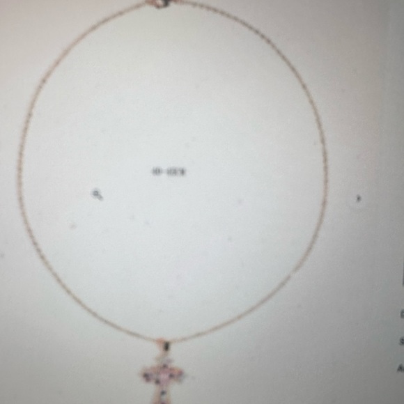 Cubic Zirconia Multi-Color Cross a Faux Gold 15..7” to 17.7” Adjustable … - Picture 4 of 7